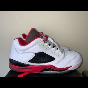 Jordan 5 fire red low